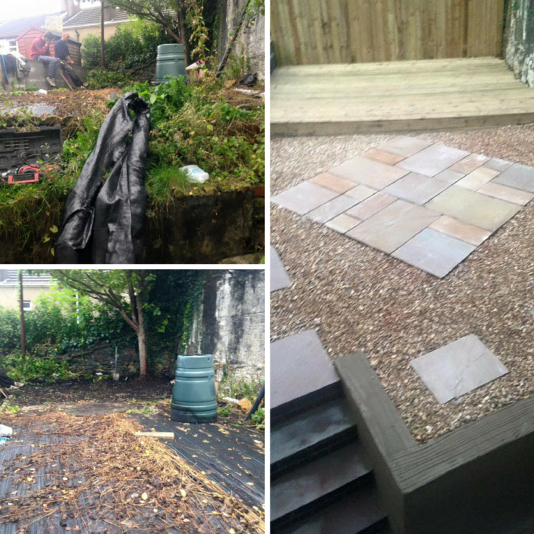 Before and after pictures of a job carried out for Sarah Williams